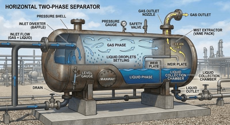 Two-Phase Gas-Liquid Separator Process Flow Diagram.png